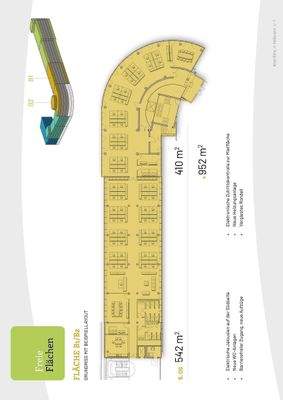 Grundriss Flächen B1 + B2