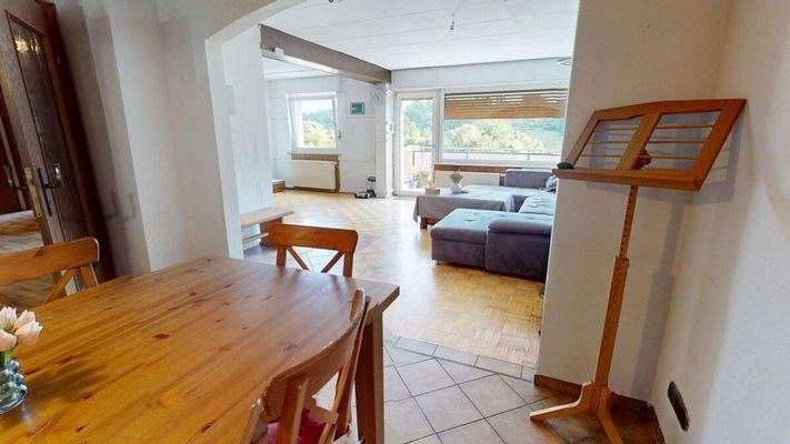 Blick in den Wohnbereich EG