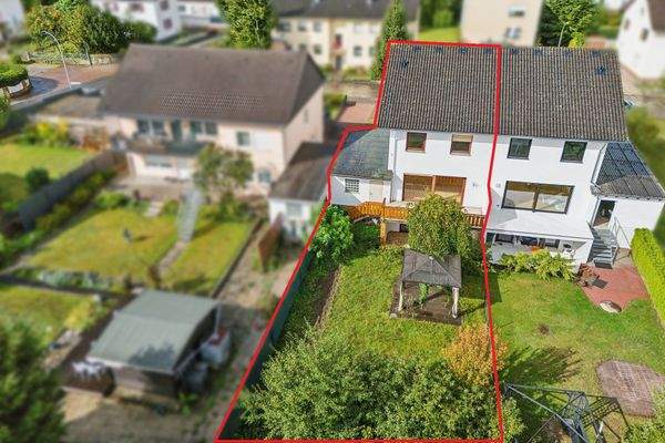 Luftbild Haus und Garten von hinten 