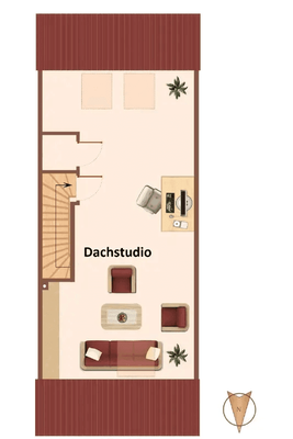 Grundriss Dachatelier