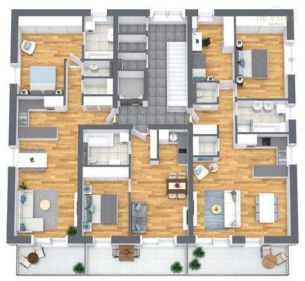 3D Grundriss 1. Obergeschoß