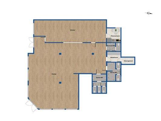 Grundriss Ladenfläche im EG