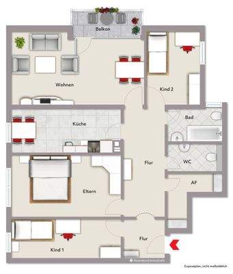 Grundriss Etagenwohnung