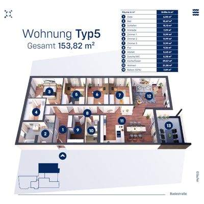 Wohnung Typ5, EG-3.OG, WE 01, 04, 09, 14