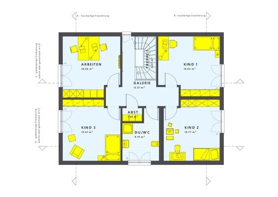 Gestaltungs-beispiel Grundriss 2 DG 