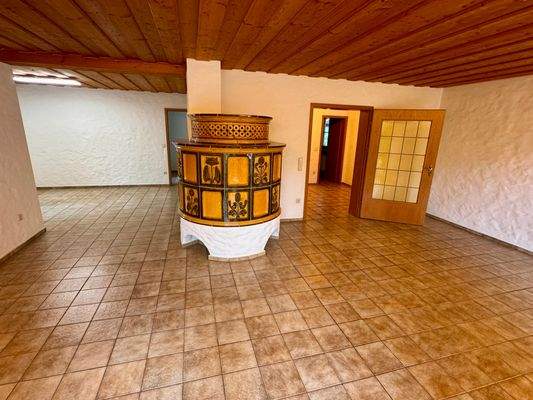 Wohnen/Essen mit fränkischem Kachelofen