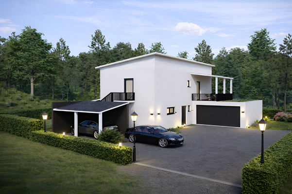 Baugrundstück mit Architektenplanung