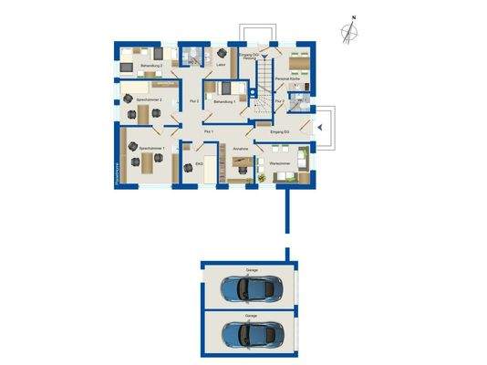 Praxis- Grundriss -Erdgeschoss