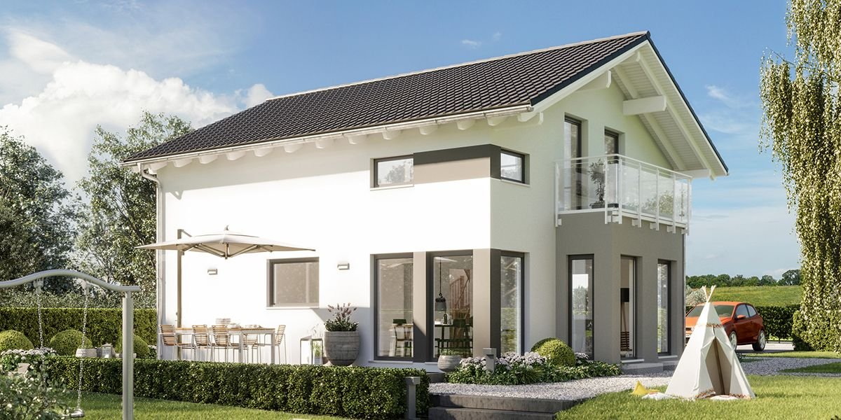 Hausidee_Living_Fertighaus_SUNSHINE_136_V4_Gartenansicht