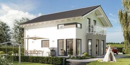 Hausidee_Living_Fertighaus_SUNSHINE_136_V4_Gartenansicht