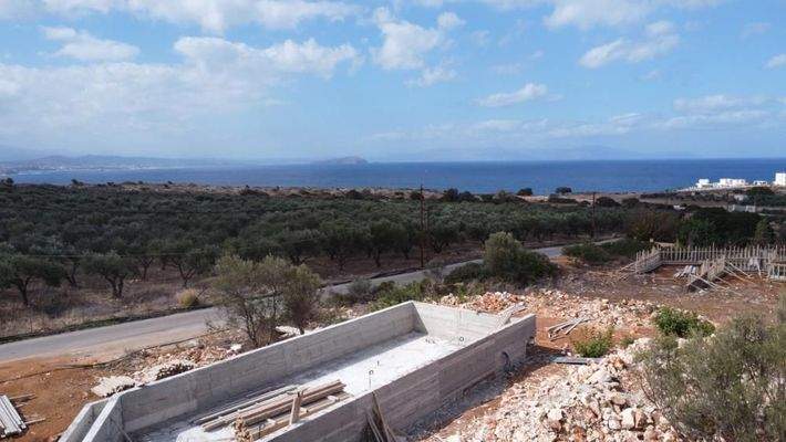 Kreta, Agios Onoufrios: Neubau-Projekt! Luxusvilla mit spektakulärem Meerblick zu verkaufen