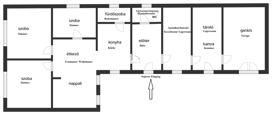 Mesztegnyő_Ladi János u.17. alaprajz német, magyar