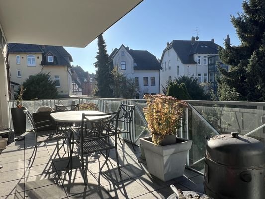 Teilansicht des Balkons