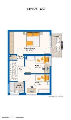 Grundriss / Skizze Obergeschoss