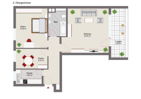 2. Obergeschoss links