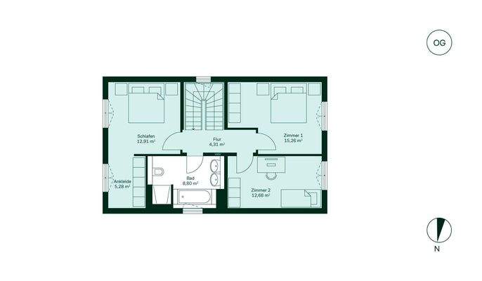 Grundriss Obergeschoss