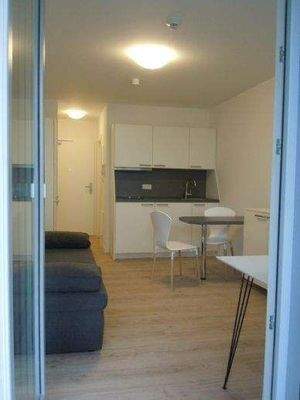 WS Blick von der Terrasse ins Appartement