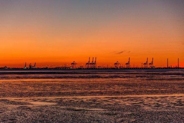 Sonnenuntergang am Strand