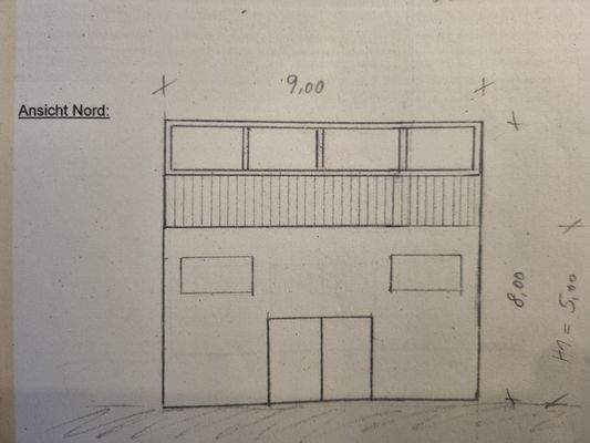 Geplanter Bungolw Ansicht Nord