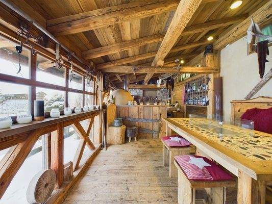 Party-Stadl im hinteren Garten