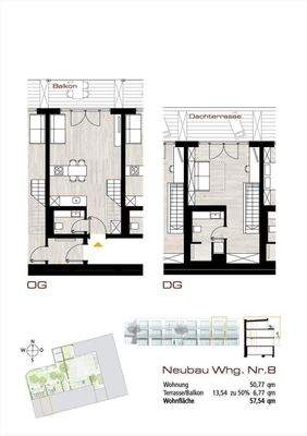 Grundriss Dachterrassenwohnung Nr. 8