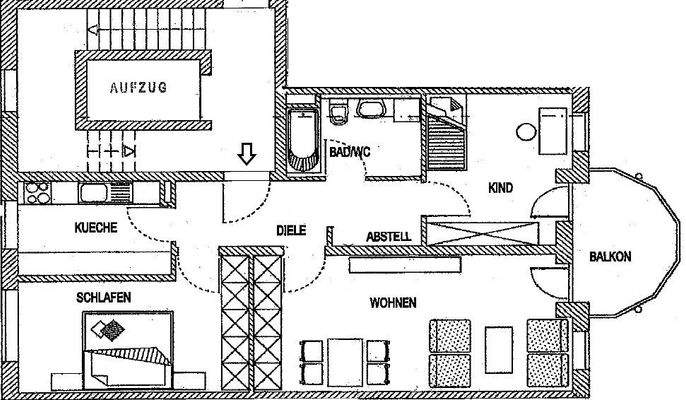 Grundriss aus Aufteilung