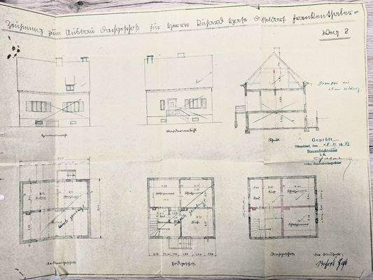 Aufriss und Grundriss