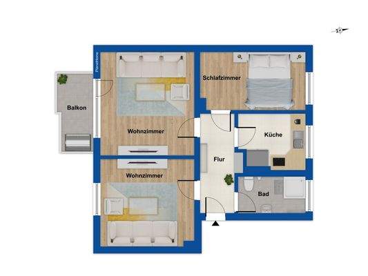 Grundriss 1. Obergeschoss