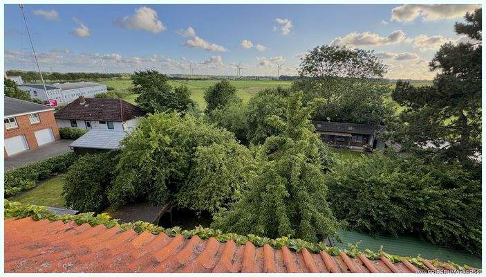 Ausblick Dachboden in die Marsch