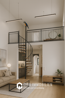 Seitenhaus Innen Visualisierung