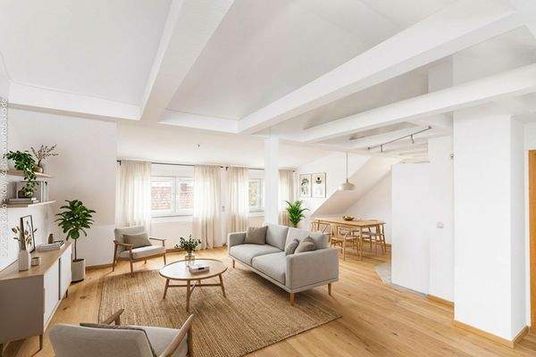 Wohnbereich - DG - Virtual Staging Option A