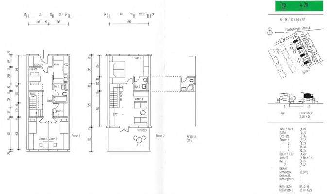 Grundriss WE57 inkl. Wfl-Berechnung