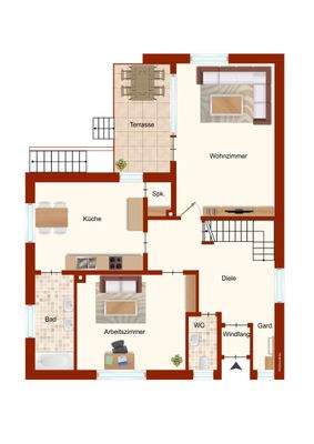 Grundriss EG ähnlich, nicht maßstäblich