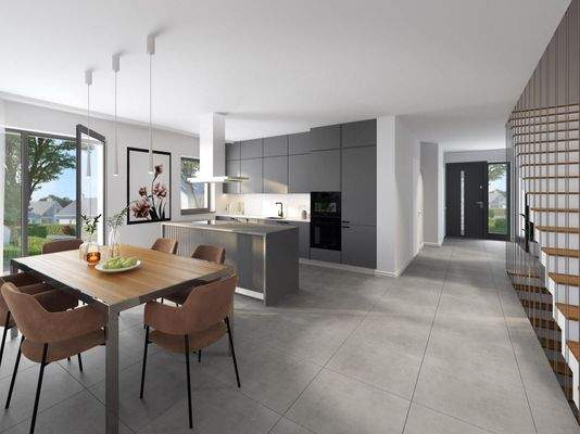 Küche und Esszimmer