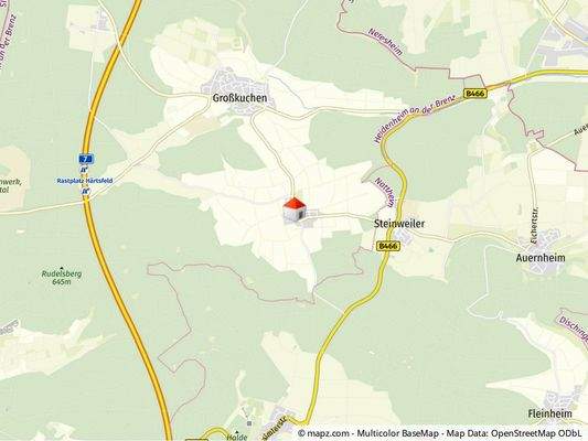 Geolyzer Kartenausschnitt