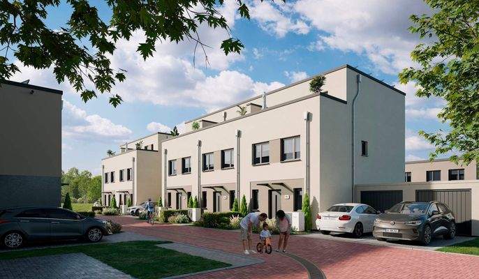 Energieeffiziente Häuser in einem familienfreundli