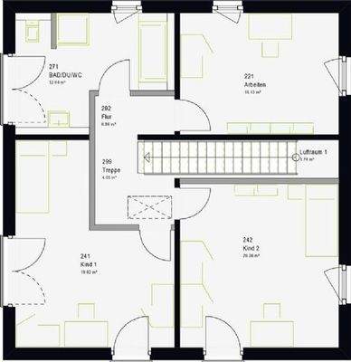 Grundriss LS 15 01 W Obergeschoß