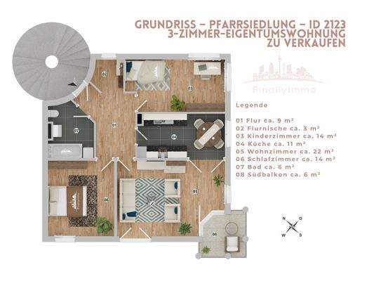 Grundriss Pfarrsiedlung ID 2123