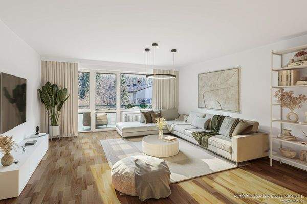 Wohnzimmer digital eingerichtet