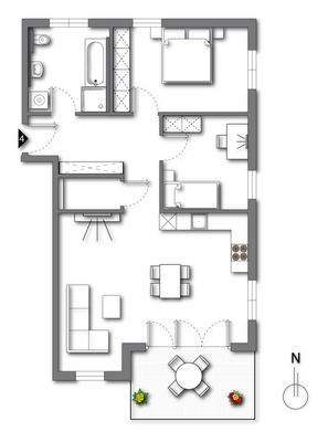 Grundriss W04 - 1. Obergeschoss (kein Maßstab - Details können abweichen)