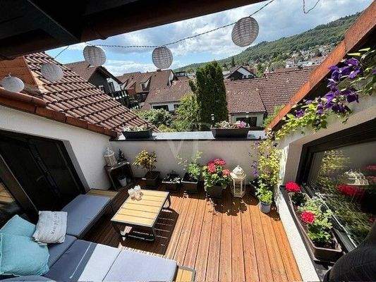 Gemütliche Loggia im Freien