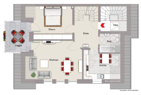 1. Ebene im I. Dachgeschoss