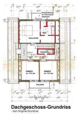Dachgeschoss-Grundriss
