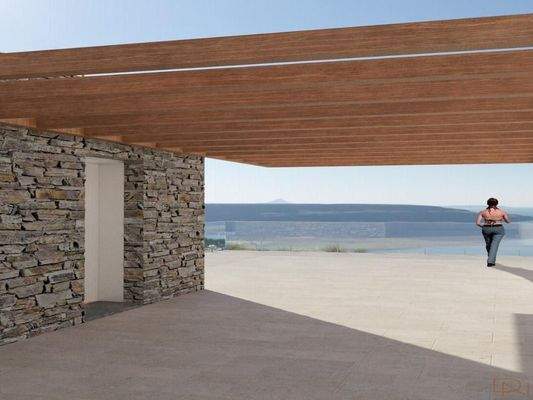 Kreta, Schisma Eloundas: Exklusives Grundstück mit Meerblick und Baugenehmigung zu verkaufen