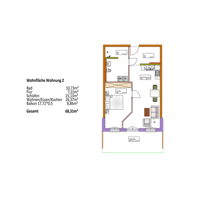 Grundriss und Wohnfläche Wohnung 2.png