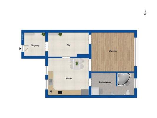 Grundriss Wohnung 3. EG links