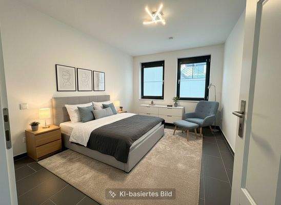 Schlafzimmer KI Homestaging