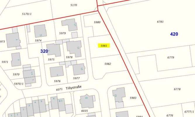 Lageplan Flurstück 5981