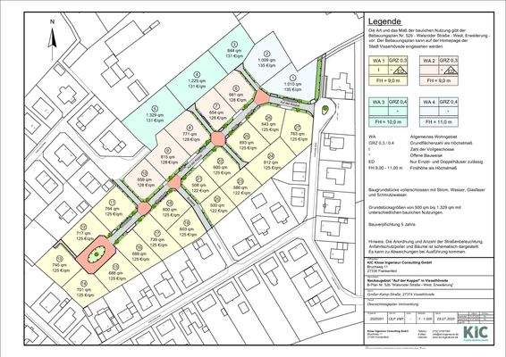 Exposé Übersichtslageplan Baugebiet Auf der Koppel