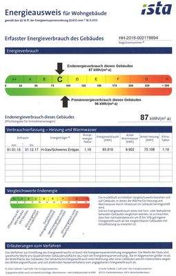 Auszug Energieausweis